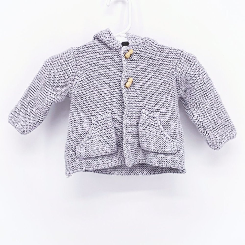 Baby Zara Hooded Knit Cardigan Sz‎ 3-6 Mo